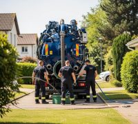 Intervention de débouchage canalisation à Rambouillet par technicien avec camion professionnel